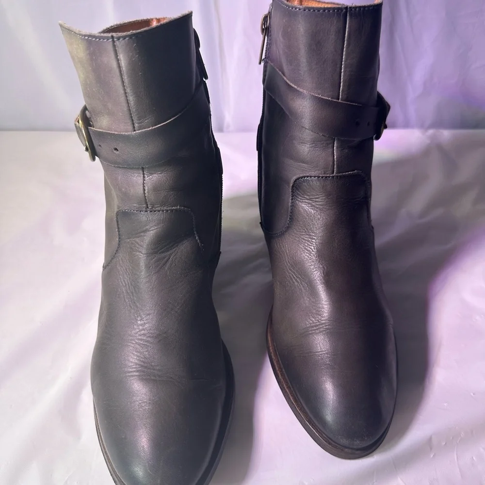 Pikolinos Dark Brown Leather Ankle Boots with Buckle - Picture 8 of 16